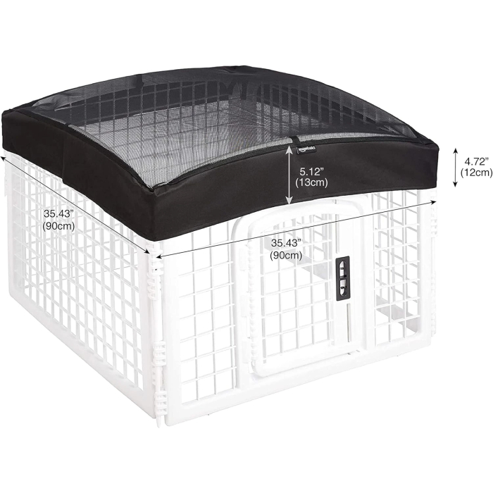 Amazon Basics Square Pet Circle Top Cover for Plastic Circles Mesh Material 61cm Black,White - Image 5