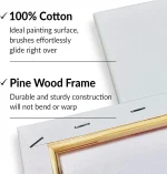 10 Pack Stretched Canvases for Painting, 8x10 Blank Rectangle Canvas Boards, Ideal for Acrylic, Oil, and Mixed Media Art, Small Art Canvases for Painting, Perfect for Supplies and Bulk Projects - Image 5