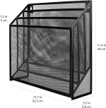 Amazonbasics 3 - Tier File Organizer, Black Mesh - Image 3