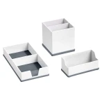 Amazon Basics Desk Organization Set - Grey and White - Image 5
