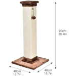 Amazon Basics Cat Scratcher - Indoor Classic Single Cat & Kittens Scratching Post with Sisal Rope, Jute Fiber, Large (35.4"H) - Brown - Image 5