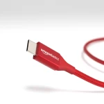 Amazon Basics Double Braided Nylon USB Type-C to Type-A 2.0 Male Cable, Laptop (Red, 3 feet) - Image 5