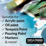 10 Pack Stretched Canvases for Painting, 8x10 Blank Rectangle Canvas Boards, Ideal for Acrylic, Oil, and Mixed Media Art, Small Art Canvases for Painting, Perfect for Supplies and Bulk Projects - Image 4