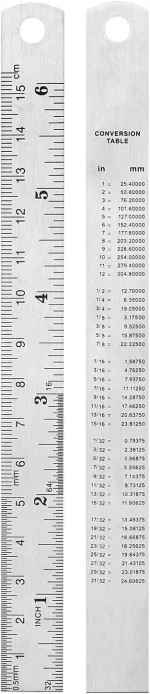 Amazon Basics 6-Inch Stainless Steel Ruler, 4-Pack, Chrome - Image 3
