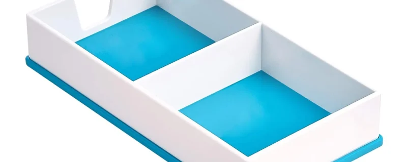 Amazon Basics Sticky Note Holder - Blue and White