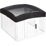 Amazon Basics Square Pet Circle Top Cover for Plastic Circles Mesh Material 61cm Black,White