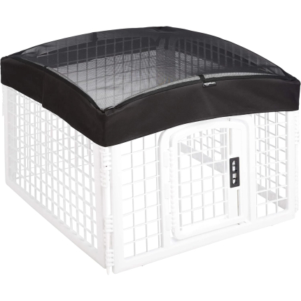 Amazon Basics Square Pet Circle Top Cover for Plastic Circles Mesh Material 61cm Black,White