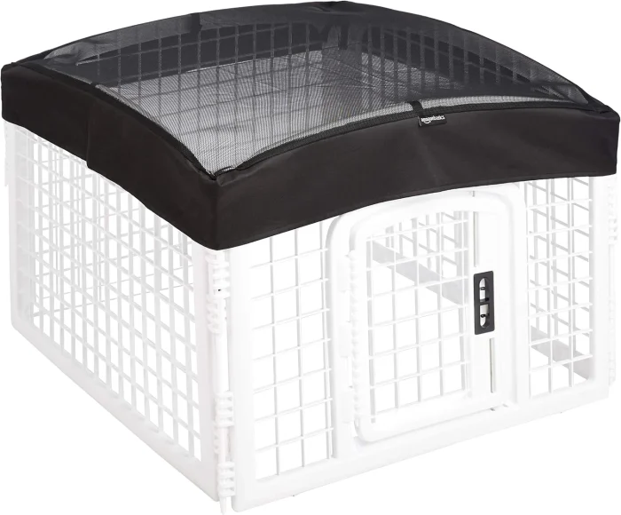 Amazon Basics Square Pet Circle Top Cover for Plastic Circles Mesh Material 61cm Black,White - Image 6