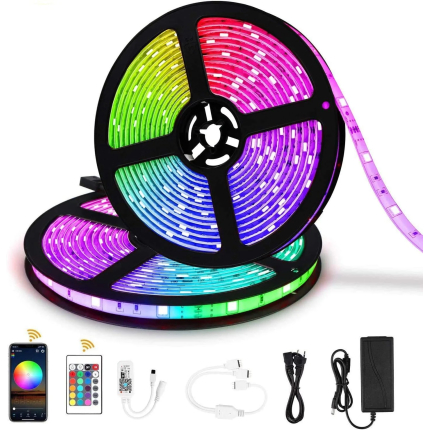 WiFi LED Strip, LETTURE 10M(2x5M)300LED LED Lights with Kit, Smartphone Controlled Light Strip, 5050 RGB Waterproof IP65, Works with Alexa Echo/Google Assistant for Christmas, Party and Home Decoration