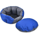 Amazon Basics Water-Resistant Pet Bed for Small Dogs - Oval, Royal Blue, 22.8-Inch - Image 4