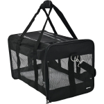Amazon Basics Soft-Sided Mesh Pet Travel Carrier for Dog, Cat, up to 16 pounds, 16.5" L x 10.6" W x 11" H, Black