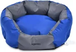 Amazon Basics Water-Resistant Pet Bed for Small Dogs - Oval, Royal Blue, 22.8-Inch