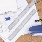 Amazon Basics 12-Inch Stainless Steel Ruler with Non-Slip Cork Base, 4-Pack, Chrome - Image 2