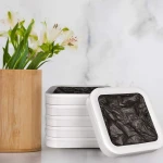 TOWNEW Pack of 6 Garbage Rings (125 Bags Approximately), Polyethylene, White, 6 Packs - Image 5