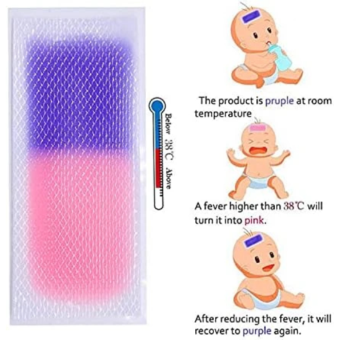 Enokon Baby Fever Cooling Pad - Fever Cooling Patch, Gel Cooling Pad for Forehead, Cool Fever Pad for Kids, Babies, Adults, Relief Strip for Headaches, Fatigue, Sunstroke - 4 Pcs - Image 6