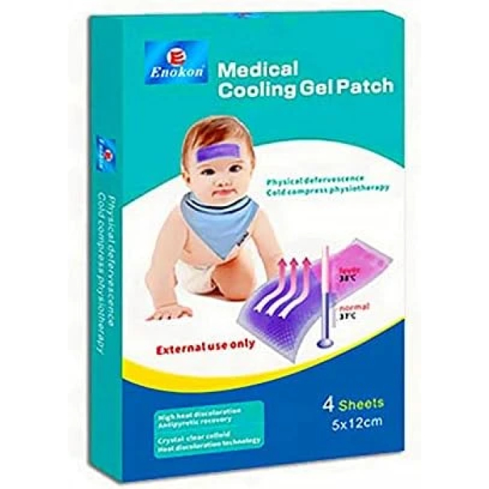 Enokon Baby Fever Cooling Pad - Fever Cooling Patch, Gel Cooling Pad for Forehead, Cool Fever Pad for Kids, Babies, Adults, Relief Strip for Headaches, Fatigue, Sunstroke - 4 Pcs - Image 7