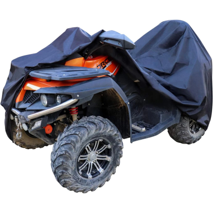Amazon Basics Weatherproof Standard ATV Cover - 150D Oxford, ATVs up to 102", Black