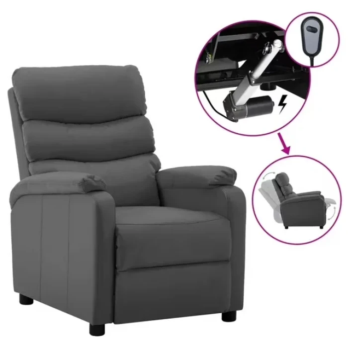 vidaXL Electric Reclining Chair Faux Leather Reclining Sofa Multi Colours - Image 5