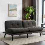 Mainstays Camden Cozy Futon, Charcoal Boucle Fabric, 72"