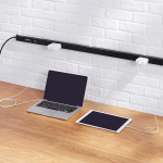 Amazon Basics Heavy Duty Metal Rectangle Surge Protector Power Strip With Mounting Brackets, 24 Outlet, 840-Joule (15A On/Off Circuit Breaker), Black - Image 2