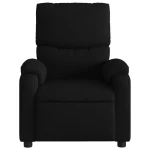 vidaXL Black Fabric Massage Recliner Chair - Manual Recline, 6-Point Vibration Massage System, Comfortable Padding, Wood/Metal Frame - Image 3