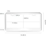 Amazon Basics Stainless Steel License Plate Frame Pair with Screw Caps - 2-Hole, 12.2'' x 6.3'', Silver - Image 6