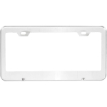Amazon Basics Stainless Steel License Plate Frame Pair with Screw Caps - 2-Hole, 12.2'' x 6.3'', Silver - Image 5