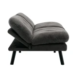 Mainstays Camden Cozy Futon, Charcoal Boucle Fabric, 72" - Image 4