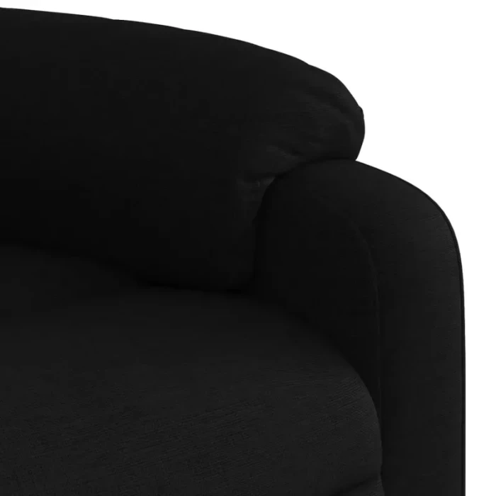 vidaXL Black Fabric Massage Recliner Chair - Manual Recline, 6-Point Vibration Massage System, Comfortable Padding, Wood/Metal Frame - Image 7