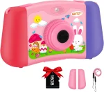 GKTZ Kids Music Player Toddler Digital Video Camera, Kids Camera for 3 4 5 6 7 8 Year Old (YD06-P)