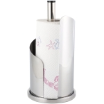 Echtwerk Kitchen Roll Holder Kitchen Towel Roll Holder Stainless Steel Easy Tear User-friendly Standing Heavy Duty Silver Edition 15.5x33cm - Image 2