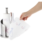 Echtwerk Kitchen Roll Holder Kitchen Towel Roll Holder Stainless Steel Easy Tear User-friendly Standing Heavy Duty Silver Edition 15.5x33cm - Image 4