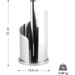 Echtwerk Kitchen Roll Holder Kitchen Towel Roll Holder Stainless Steel Easy Tear User-friendly Standing Heavy Duty Silver Edition 15.5x33cm - Image 5