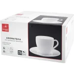 Bormioli Rocco Aromateca 766825 Set of 6 Cups Opal Glass, White, 22 cl
