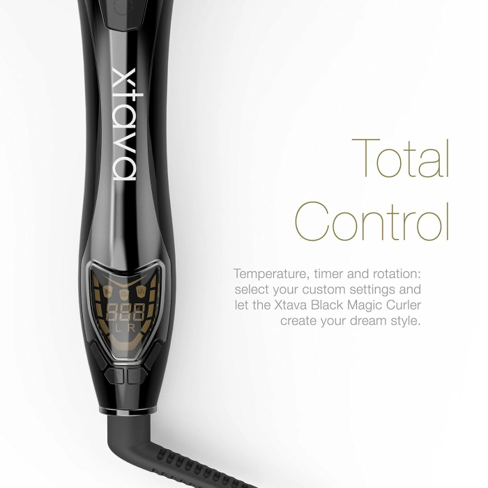 xtava Black Magic Automatic Hair Curler Ceramic Tourmaline Auto Shut Off Dual Voltage Travel Case - Image 7