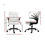 Ergonomic Office Chair with Flip-Up Armrests – White - Image 2