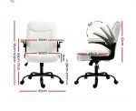 Ergonomic Office Chair with Flip-Up Armrests – White - Image 2