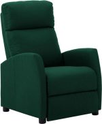vidaXL Armchair Fabric Dark Green