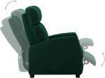 vidaXL Armchair Fabric Dark Green - Image 3