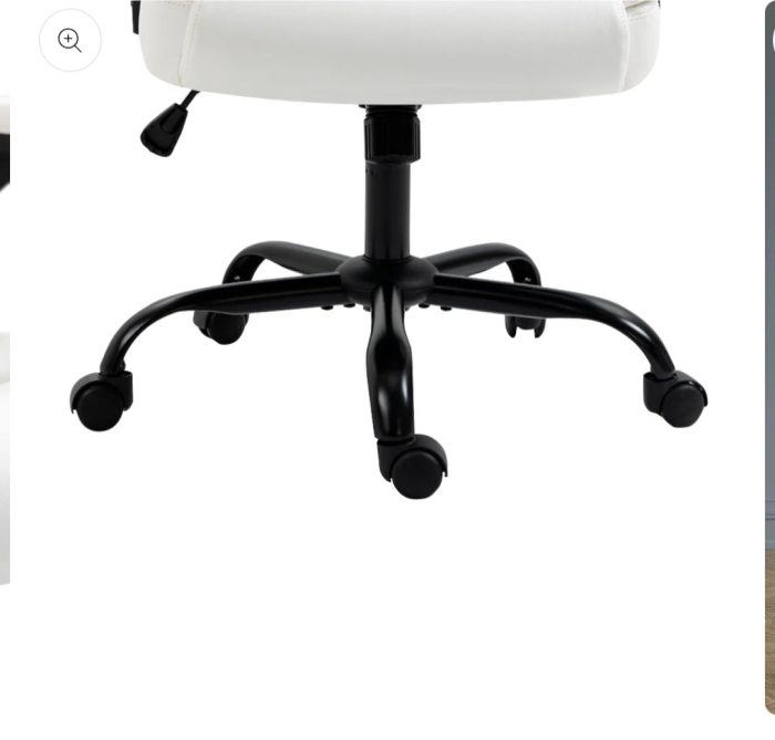 Ergonomic Office Chair with Flip-Up Armrests – White - Image 3