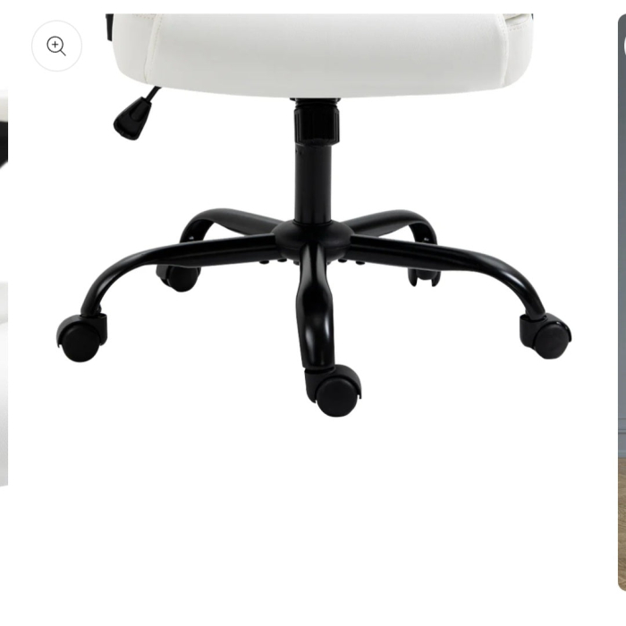 Ergonomic Office Chair with Flip-Up Armrests – White - Image 3