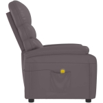 vidaXL Massage Chair Home Office Furniture Adjustable Wingback Sofa Massage Reclining Push Chair TV Recliner Armchair Grey Faux Leather - Image 5