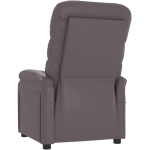 vidaXL Massage Chair Home Office Furniture Adjustable Wingback Sofa Massage Reclining Push Chair TV Recliner Armchair Grey Faux Leather - Image 6