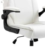 Ergonomic Office Chair with Flip-Up Armrests – White - Image 4