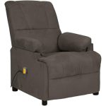 vidaXL Massage chair dark grey faux suede