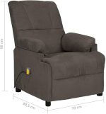 vidaXL Massage chair dark grey faux suede - Image 2