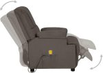 vidaXL Massage chair dark grey faux suede - Image 3
