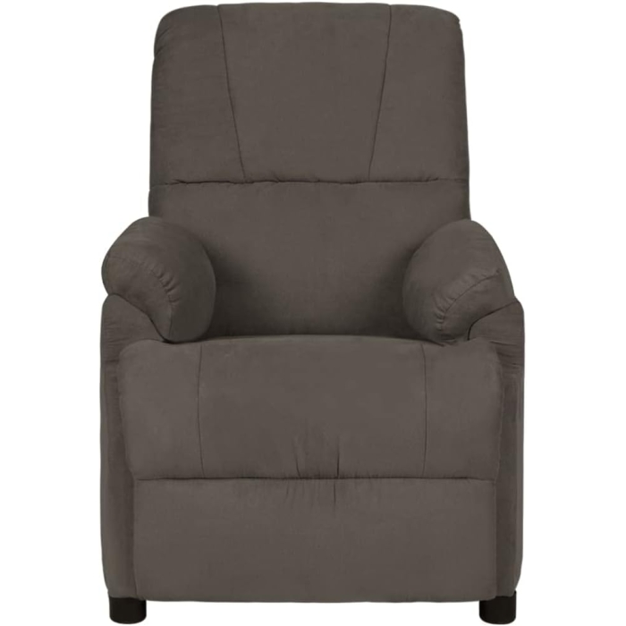 vidaXL Massage chair dark grey faux suede - Image 4