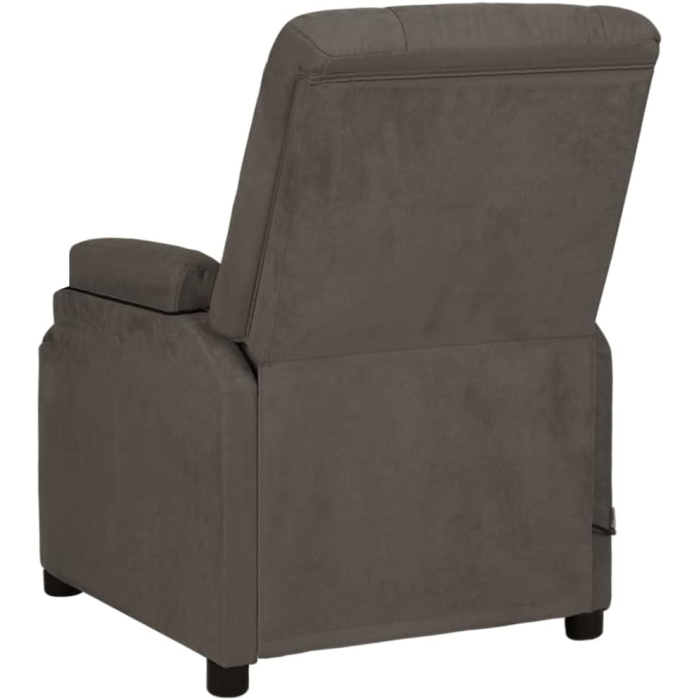 vidaXL Massage chair dark grey faux suede - Image 5