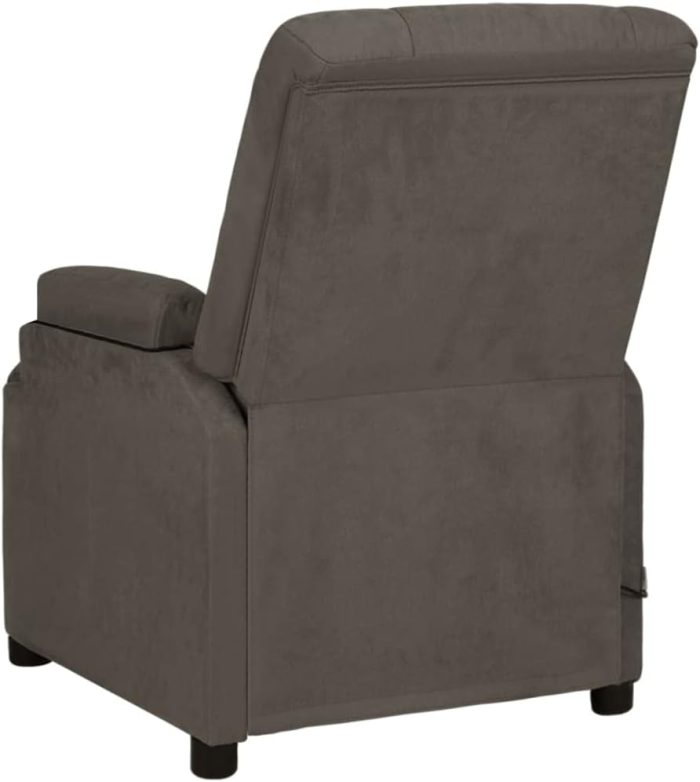 vidaXL Massage chair dark grey faux suede - Image 5
